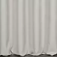 Zasłona szyta na tunelu jasnopopielata z miękkiej tkaniny o welurowej strukturze i wyraźnym splocie