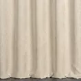 Zasłona szyta na flexach ciemnokremowa z miękkiej matowej tkaniny szenilowej o naturalnym splocie