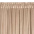 Zasłona welwetowa ciemnobeżowy zdobiona falbanami 140x270 cm taśma - CHARLOTTE