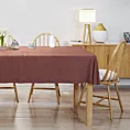 Obrus szyty bordowy z miękkiej półmatowej tkaniny welwetowej