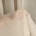 Firana szyta na taśmie 5 cm kremowa z delikatnej w dotyku etaminy w stylu eko z efektem kreszowania, wykończona obciążnikiem