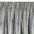 Zasłona welwetowa srebrno, złota zdobiona przecieranym wzorem 140x270 cm taśma - RENIA
