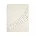 Prześcieradło gładkie z gumką 220x200 cm z satyny bawełnianej kolor kremowy 125 g/m2 NOVA 3