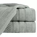 Ręcznik do rąk 30x50 cm bawełniany kolor miętowy z ozdobną bordiurą w paseczki 500 g/m2 ADORE