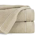 Ręcznik do rąk 30x50 cm bawełniany kolor beżowy z kontrastującymi paseczkami 500 g/m2 SIBEL