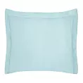 Poszewka na poduszkę 70x80 cm bawełniana błękitna z satynowym połyskiem i ozdobną kantą NOVA COLOUR