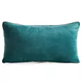 Poduszka 30 x 50 cm welwetowa ciemnoturkusowa z kontrastującą lamówką GAJA 3