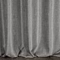 Zasłona szyta na taśmie 5 cm popielata z tkaniny melanżowej przetykanej błyszczącą nicią