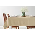 Obrus złoty 145x300 cm o płóciennym splocie BIANCA 1 z dodatkiem błyszczącej nici wykończony podwójną listwą na brzegach