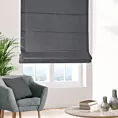 Roleta rzymska grafitowa z tkaniny trudnopalnej, zaciemniającej, typu blackout z efektem melanżu
