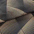 Pościel 160x200 cm z makosatyny bawełnianej kolor czarny, złoty z geometrycznym wzorem VICTORIA 12 Limited Collection