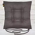 Poduszka na krzesło dwustronna 40 x 40 x 8 cm welurowa ciemnografitowa ADORE