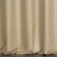 Zasłona szyta na taśmie 5 cm ciemnobeżowa z tkaniny z dodatkiem połyskującej nici, z widocznym ozdobnym splotem