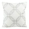 Poszewka na poduszkę 45x45 cm welwetowa kolor biały z błyszczącym nadrukiem BLINK 30