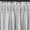 Zasłona biała zdobiona subtelnymi chwostami, ażurowa 140x270 cm taśma ADORA