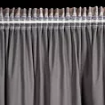 Zasłona welwetowa biało, srebrzysta zdobiona przecieranym wzorem 140x270 cm taśma - RENIA