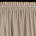 Zasłona welwetowa beżowo, szampańska zdobiona przecieranym wzorem 140x270 cm taśma - RENIA