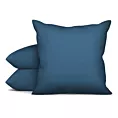 Poszewka szyta granatowa z gładkiej zaciemniającej tkaniny typu dimout