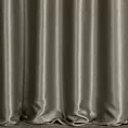 Zasłona szyta na taśmie 5 cm ciemnobeżowa z błyszczącej tkaniny zaciemniającej