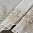Tkanina firanowa zazdrostka z etaminy zdobiona haftem subtelnym drobnych kwiatuszków