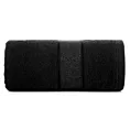 Ręcznik kąpielowy 50x90 cm bawełniany kolor czarny z żakardową bordiurą z nowoczesnym złotym wzorem 500 g/m2 LIANA