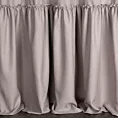 Zasłona pudrowo różowa z falbaną z tkaniny o płóciennym splocie 140x260 cm taśma - LENA