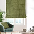 Roleta rzymska SAFARI oliwkowa z miękkiej welwetowej tkaniny z połyskiem