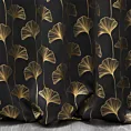 Zasłona czarno, złota w botaniczym stylu, zaciemniająca 135x250 cm przelotka - CLARA