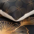 Pościel 160x200 cm z makosatyny bawełnianej kolor czarny, złoty z fantazyjnym wzorem VICTORIA 10 Limited Collection