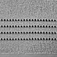 Ręcznik kąpielowy 50x90 cm bawełniany kolor stalowy z ozdobnym stębnowaniem na bordiurze 500 g/m2 FIORE