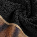 Ręcznik kąpielowy 50X90 cm bawełniany kolor czarny,brązowy z designerską bordiurą 500 g/m2 EVA 23 Eva Minge