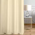 Zasłona szyta na taśmie 5 cm kremowa z tkaniny o naturalnym splocie w stylu eko