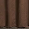 Zasłona szyta na taśmie 5 cm DORA - HIT brązowa z miękkiej tkaniny o welurowej strukturze
