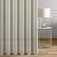 Firana szyta na taśmie 5 cm naturalna z drobnej siatki w pionowe prążki, wykończona obciążnikiem