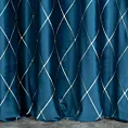 Zasłona welwetowa granatowo, złota haftowana w duże karo 140x250 przelotka - MARGO - Pierre Cardin