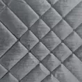 Narzuta welwetowa stalowa 170x210 cm z geometrycznym przeszyciem RIA 6