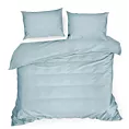 Pościel 220x200 cm gładka z satyny bawełnianej kolor błękitny DINA Diva Line