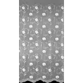 Firana kremowa z siateczki zdobiona haftem 140x250 cm przelotki - AMIRI