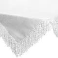 Bieżnik na stół biały 85x85 cm TINA zdobiony puszystymi frędzlami EUROFIRANY PREMIUM