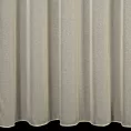 Firana szyta na taśmie 5 cm ciemnokremowa z drobnej siateczki, wykończona obciążnikiem