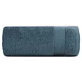 Ręcznik kąpielowy 50x90 cm bawełniany kolor ciemnoniebieski z żakardową bordiurą w stylu eko 500 g/m2 LORITA