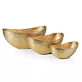 Metalowa misa PARI 3 w prążki złota