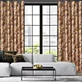 Zasłona rudo, stalowa w kwiaty z welwetu 140x250 cm przelotka - DIANA