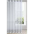 Firana biała o strukturze pajęczej sieci 400x250 cm przelotka AMANDA