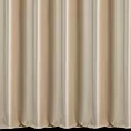 Zasłona szyta na taśmie 8 cm ciemnokremowa z miękkiej półmatowej tkaniny welwetowej