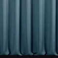 Zasłona szyta na flexach ciemnoniebieska z tkaniny o naturalnym splocie z efektem melanżu