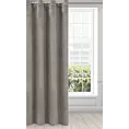 Zasłona popielata z matowego welwetu 140x250 cm przelotka - MILO