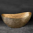Metalowa misa PARI 3 w prążki złota