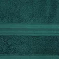 Ręcznik kąpielwoy 50x90 cm bawełniany kolor ciemnozielon z bordiurą w paski 550 g/m2 ELEN