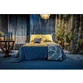Pościel 160x200 cm z bawełny tencel kolor granatowy, złoty z fantazyjnym wzorem MUSA 4 Limited Collection